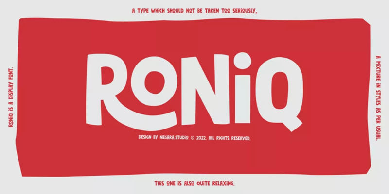 Roniq Font free download preview 9 – Display Fonts font