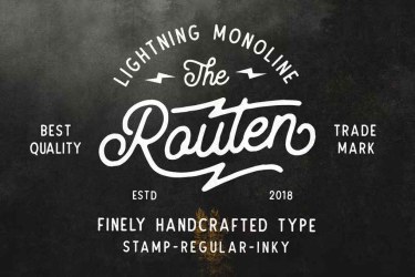 Routen Lightning Monoline Font free download – Script And Handwritten font preview