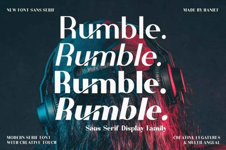 Rumble Elegant Font free download preview 3 – Sans Serif Fonts font