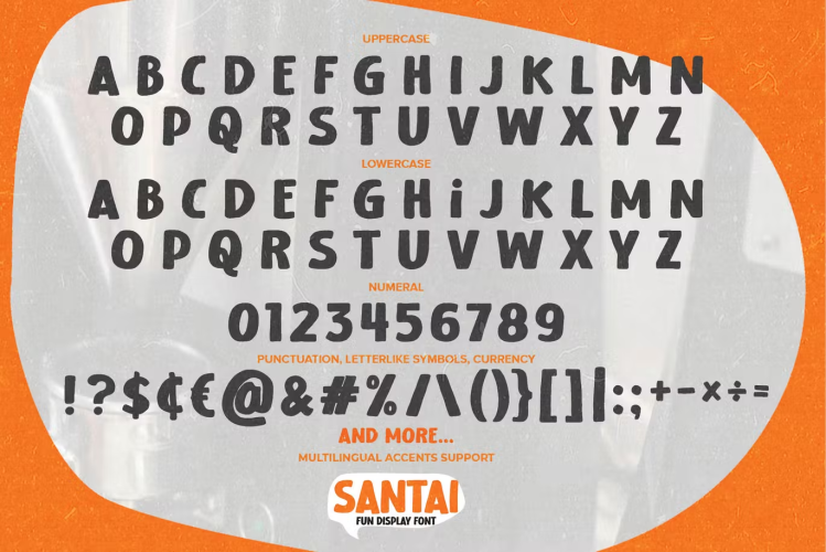 SANTAI Fun Display Font free download preview 2 – Sans Serif Fonts font