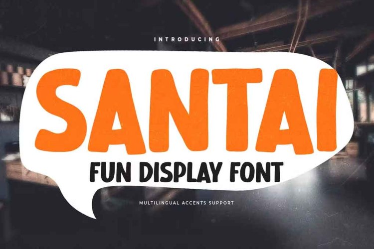 SANTAI Fun Display Font free download preview 3 – Sans Serif Fonts font