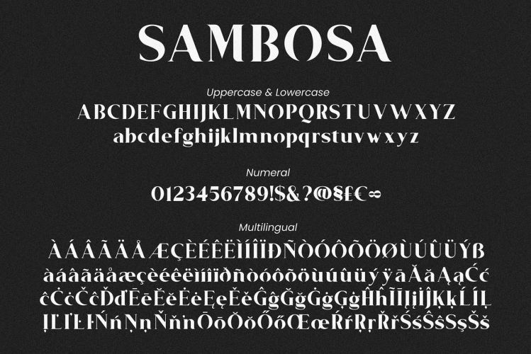 Sambosa Font free download preview 4 – Serif Fonts font