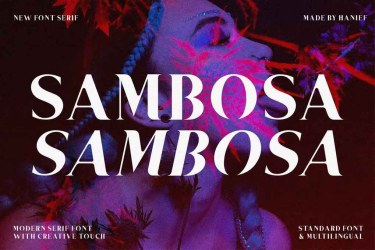 Sambosa Font free download – Modern font preview