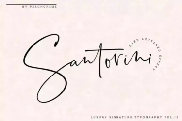 Santorini Font free download – Handwritten font preview
