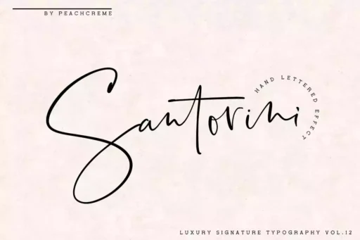 Santorini Font free download preview 7 – Script And Handwritten font