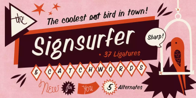 Signsurfers Script Font Family free download – Retro font preview