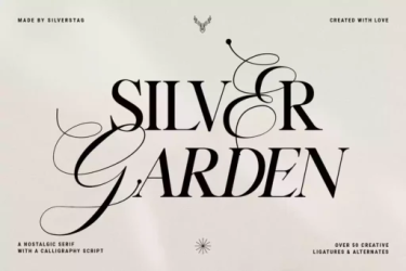 Silver Garden Font free download – Serif Fonts font preview