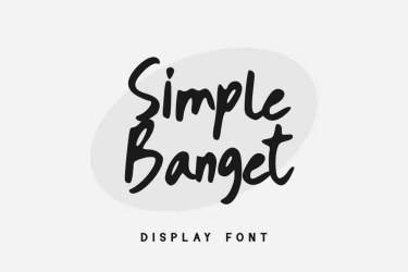 Simple Banget Font free download – Decorative font preview