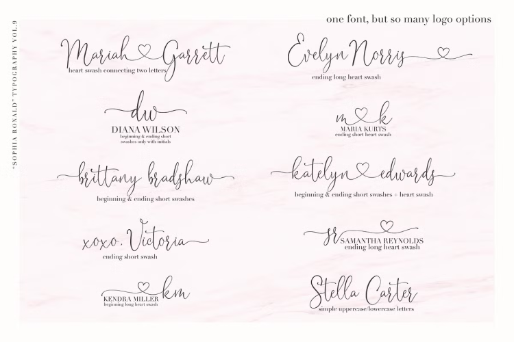 Sophia Ronald Font free download preview 4 – Script And Handwritten font