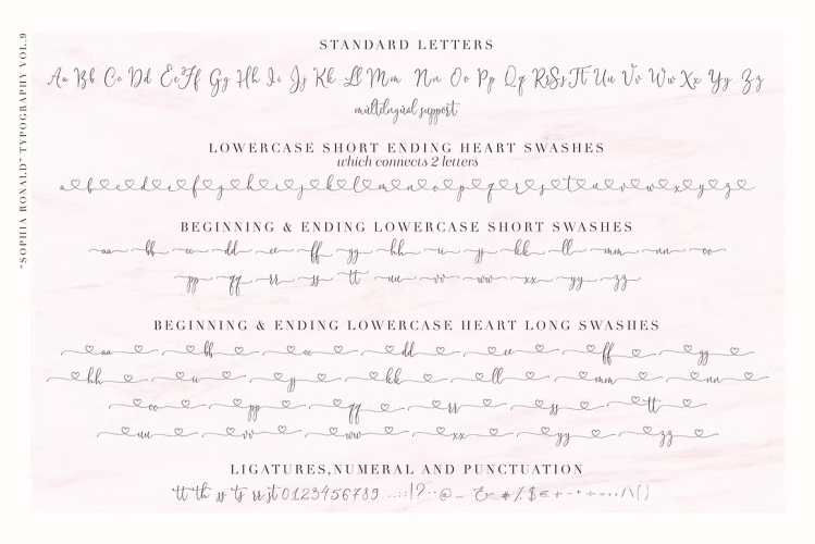 Sophia Ronald Font free download preview 6 – Script And Handwritten font
