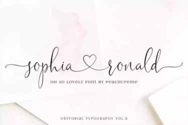 Sophia Ronald Font free download – Script And Handwritten font preview