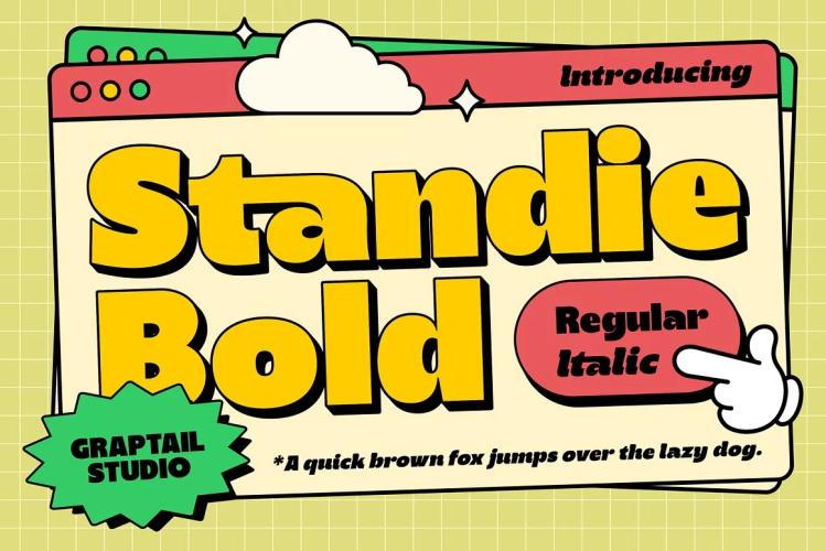 Standie Bold Font free download preview 7 – Display Fonts font
