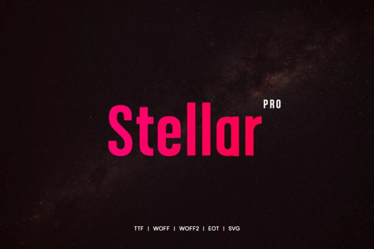 Stellar Pro Font free download preview 1 – Typeface font