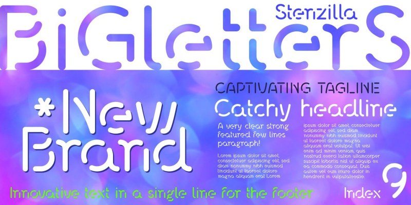 Stenzilla Font free download preview 5 – Display Fonts font