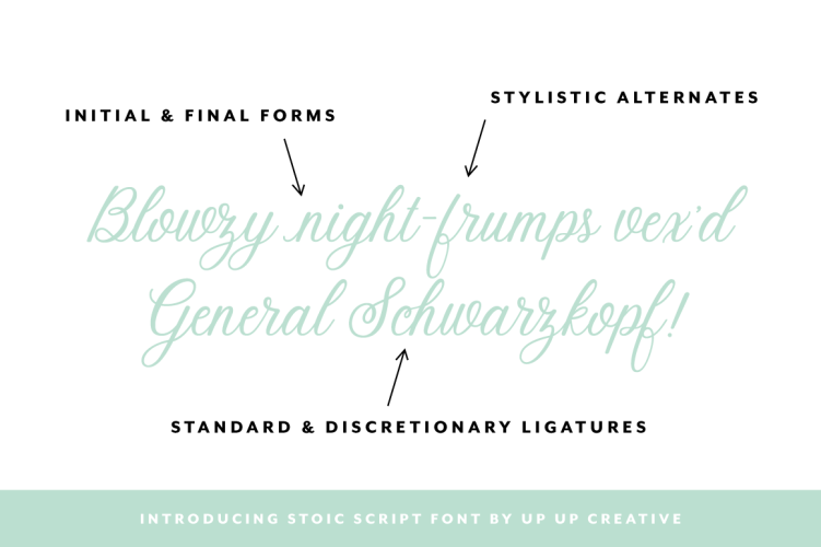 Stoic Font free download preview 1 – Script And Handwritten font