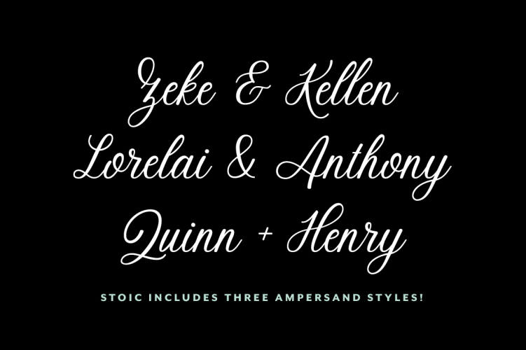 Stoic Font free download preview 2 – Script And Handwritten font