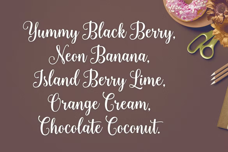 Sweetness Script Font free download preview 2 – Script And Handwritten font