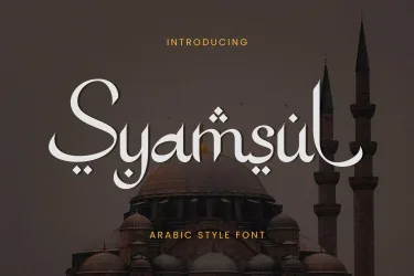 Syamsul – Arabic Style Font free download – Display Fonts preview