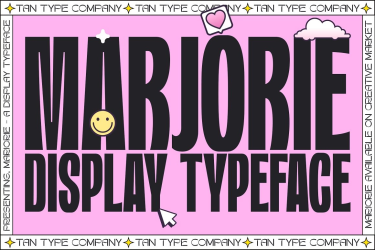 TAN MARJORIE Font free download – Display font preview