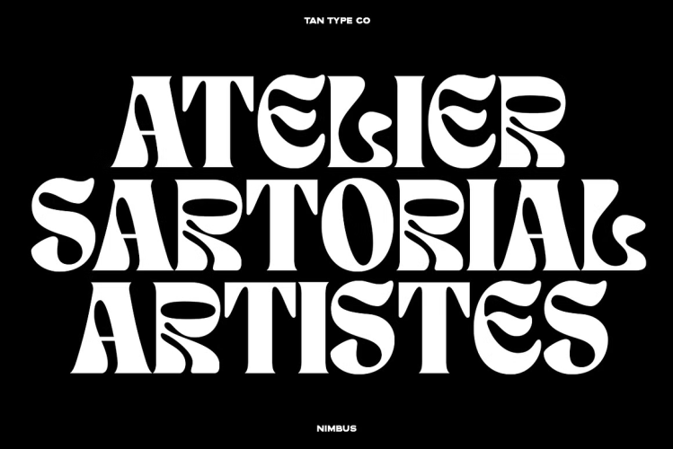 TAN NIMBUS Font free download preview 1 – Display Fonts font