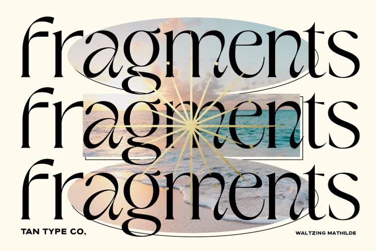 TAN WALTZING MATHILDE Font preview 4 – Display Fonts font sample