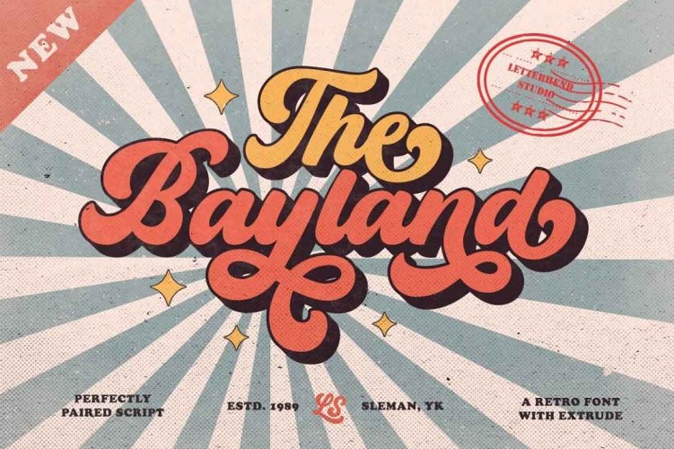 The Bayland Font free download preview 4 – Script And Handwritten font