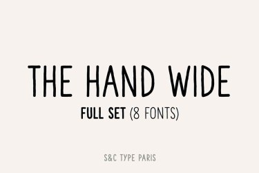 The Hand Wide Font free download – Handwritten font preview