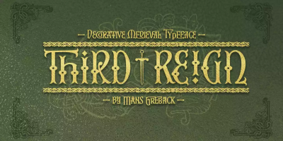 Third Reign Font Family free download – similar font preview