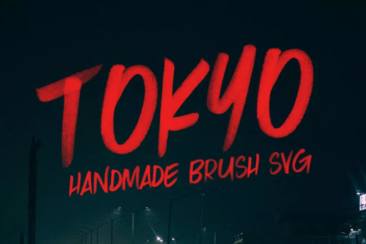 Tokyo Brush & SVG Font free download preview 5 – Brush Fonts font