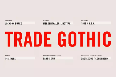 Trade Gothic Font free download – Contemporary font preview