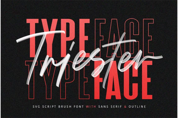 Triester Font free download preview 7 – Script And Handwritten font