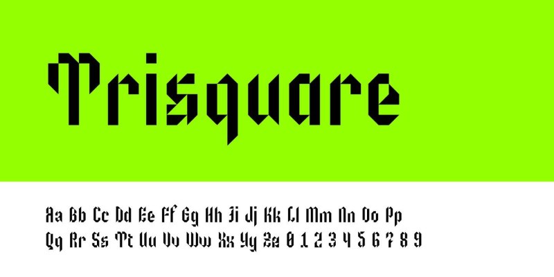 Trisquare Font free download preview 11 – Display Fonts font