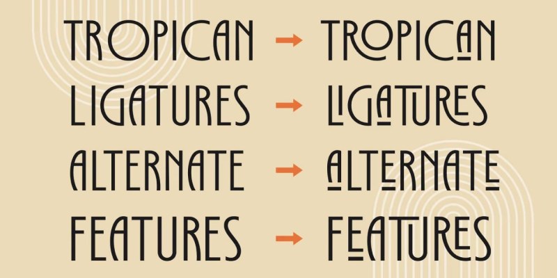 Tropican Font free download preview 6 – Display Fonts font