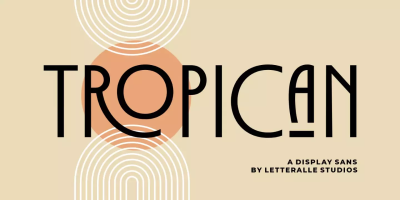 Tropican Font free download – Minimal font preview