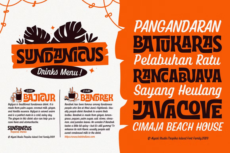 Tropika Island Font free download preview 2 – Display Fonts font