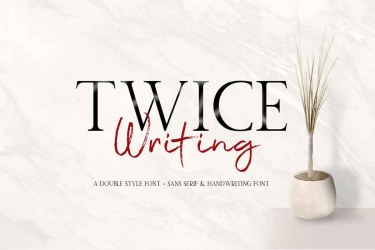 Twice Writing Font free download – Modern font preview