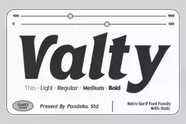 Valty Font free download – Headlines font preview