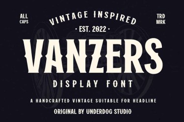 Vanzers Font free download – Display Fonts font preview