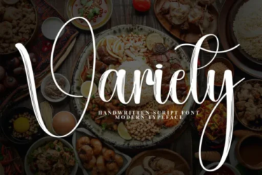 Variety Calligraphy Font free download – Creative font preview