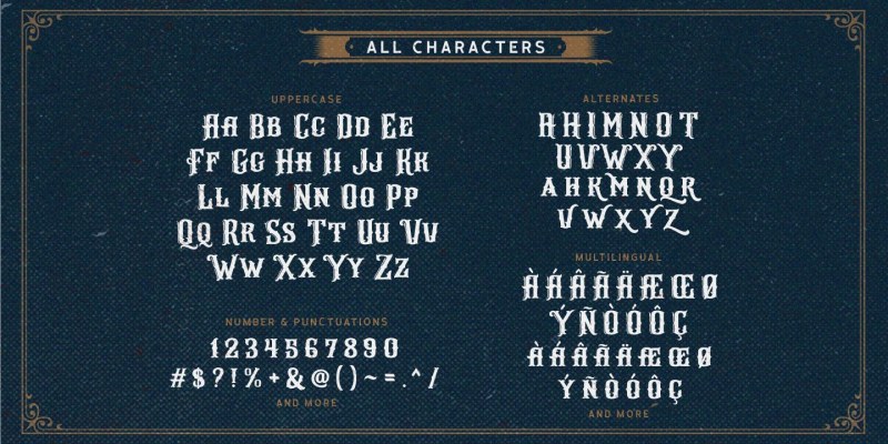 Vonder Hills Font Family free download preview 6 – Typeface font