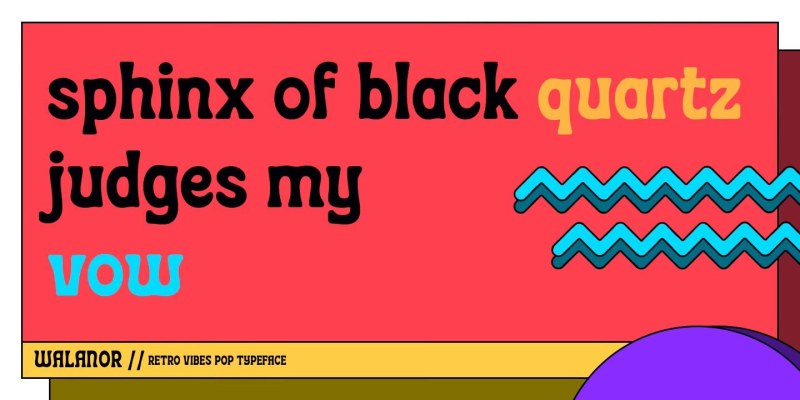 Walanor Font Family free download preview 7 – Font Family font