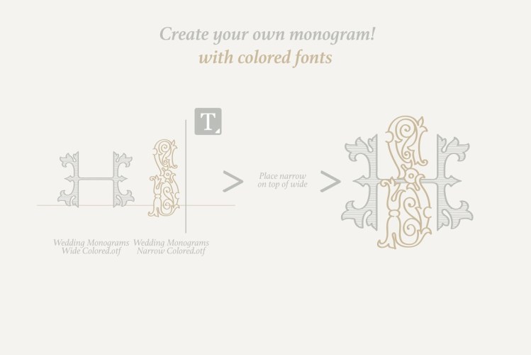 Wedding Monograms Fonts Set free download preview 3 – Display Fonts font