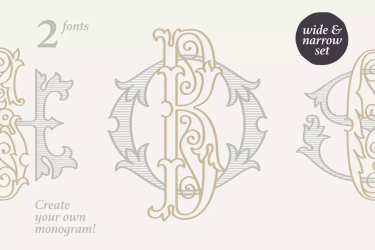 Wedding Monograms Fonts Set free download – Wedding Monograms Fonts Set font preview