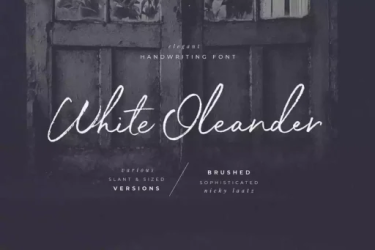 White Oleander Font free download – Handwritten font preview