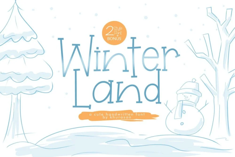 WinterLand Font free download preview 4 – Script And Handwritten font