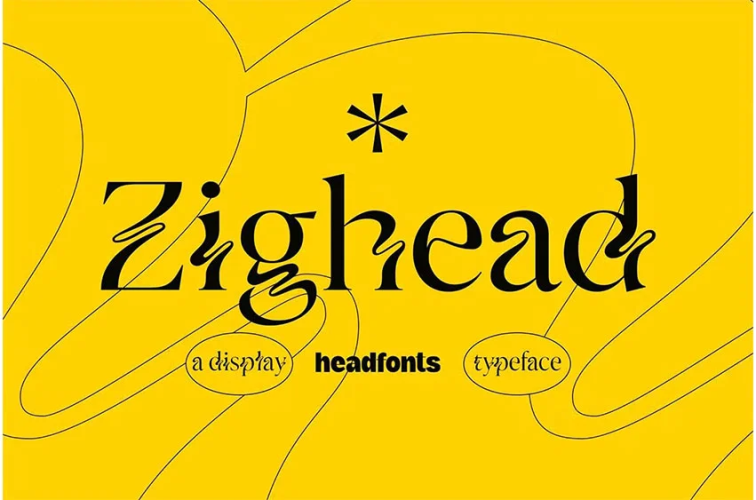Zighead Display Font free download preview 7 – Typeface font