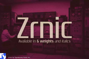 Zrnic Font Family free download – Technical font preview