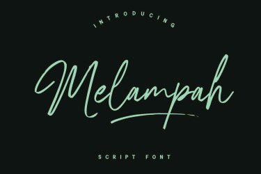 Melampah – Script Font free download – Handwritten font preview