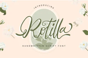 Rotilla Handwritten Script Font